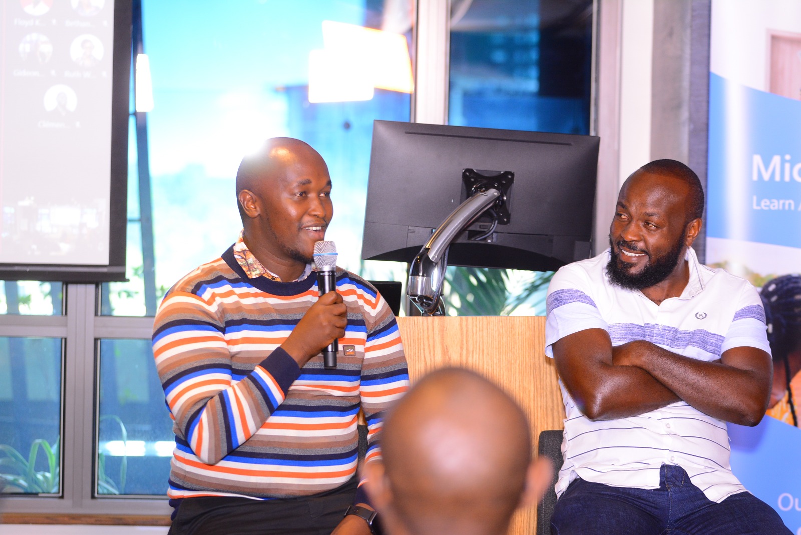 Teacher Karis at the Microsoft Africa Development Centre Panel Discussion
