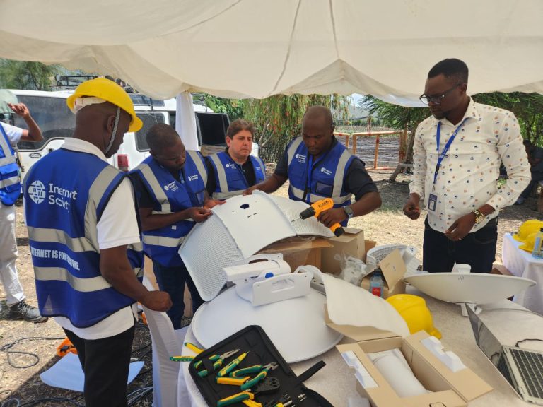 Teacher Karis Assembling a Wireless Radio Antenna